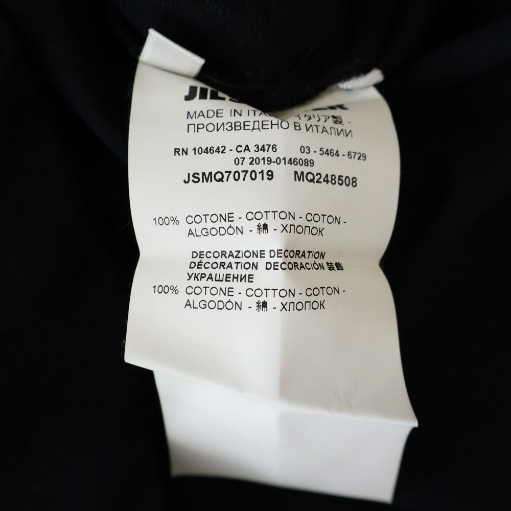 JIL SANDER(ジルサンダー) Side Tassel Long Sleeve Top JSMQ707019 フリンジ クルーネック 長袖Tシャツ カットソー ブラック