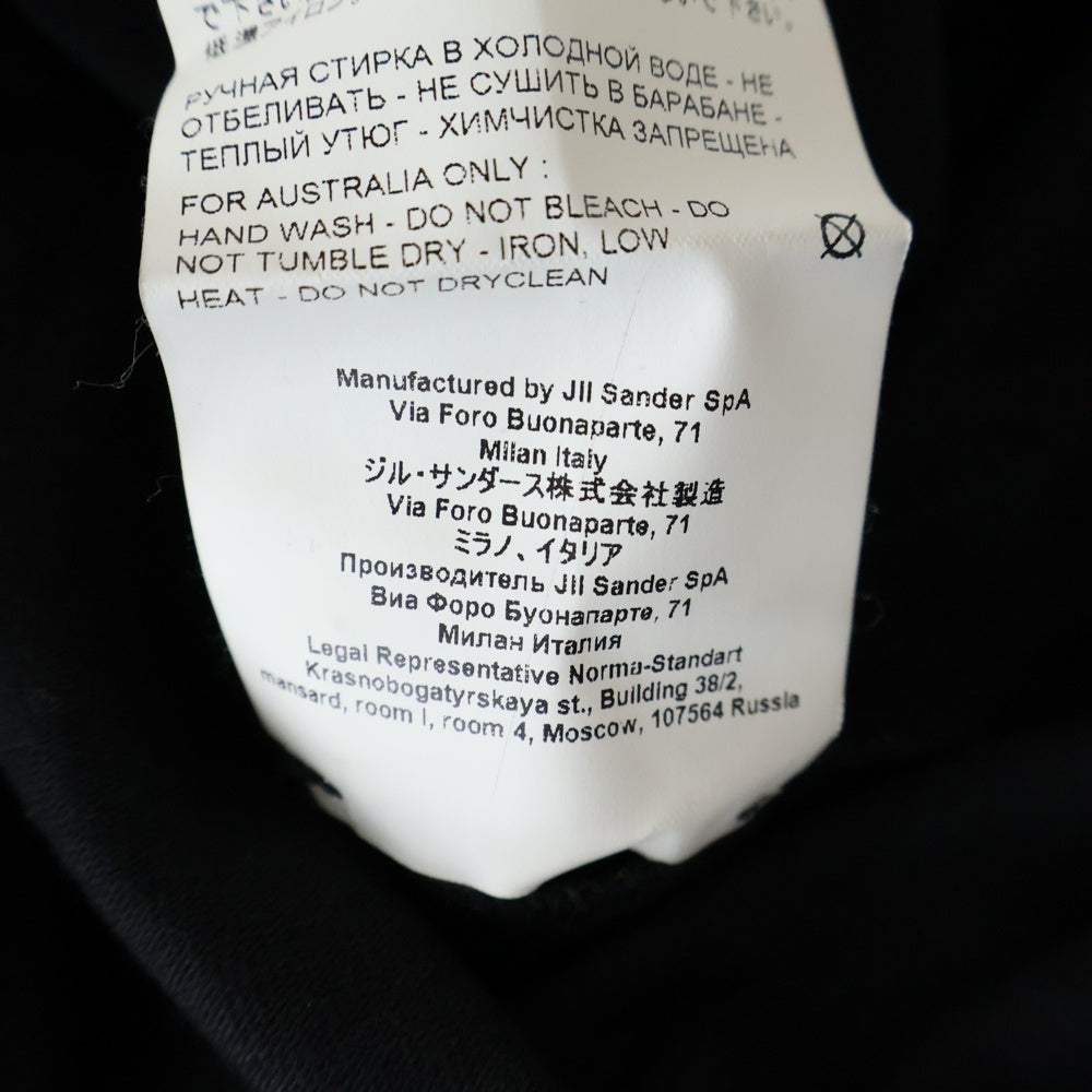 JIL SANDER(ジルサンダー) Side Tassel Long Sleeve Top JSMQ707019 フリンジ クルーネック 長袖Tシャツ カットソー ブラック