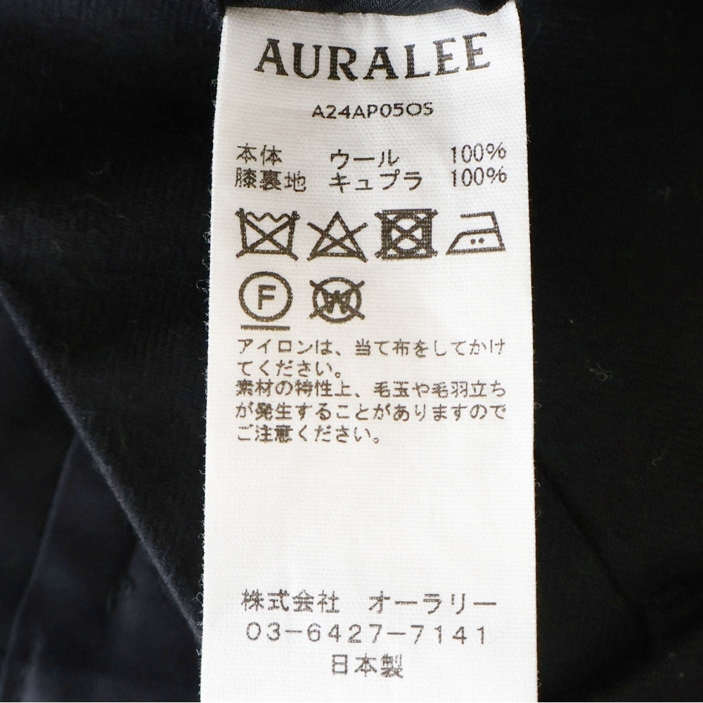 AURALEE(オーラリー) SUPER LIGHT WOOL SLACKS A24AP05OS ウール スラックスパンツ ブラック