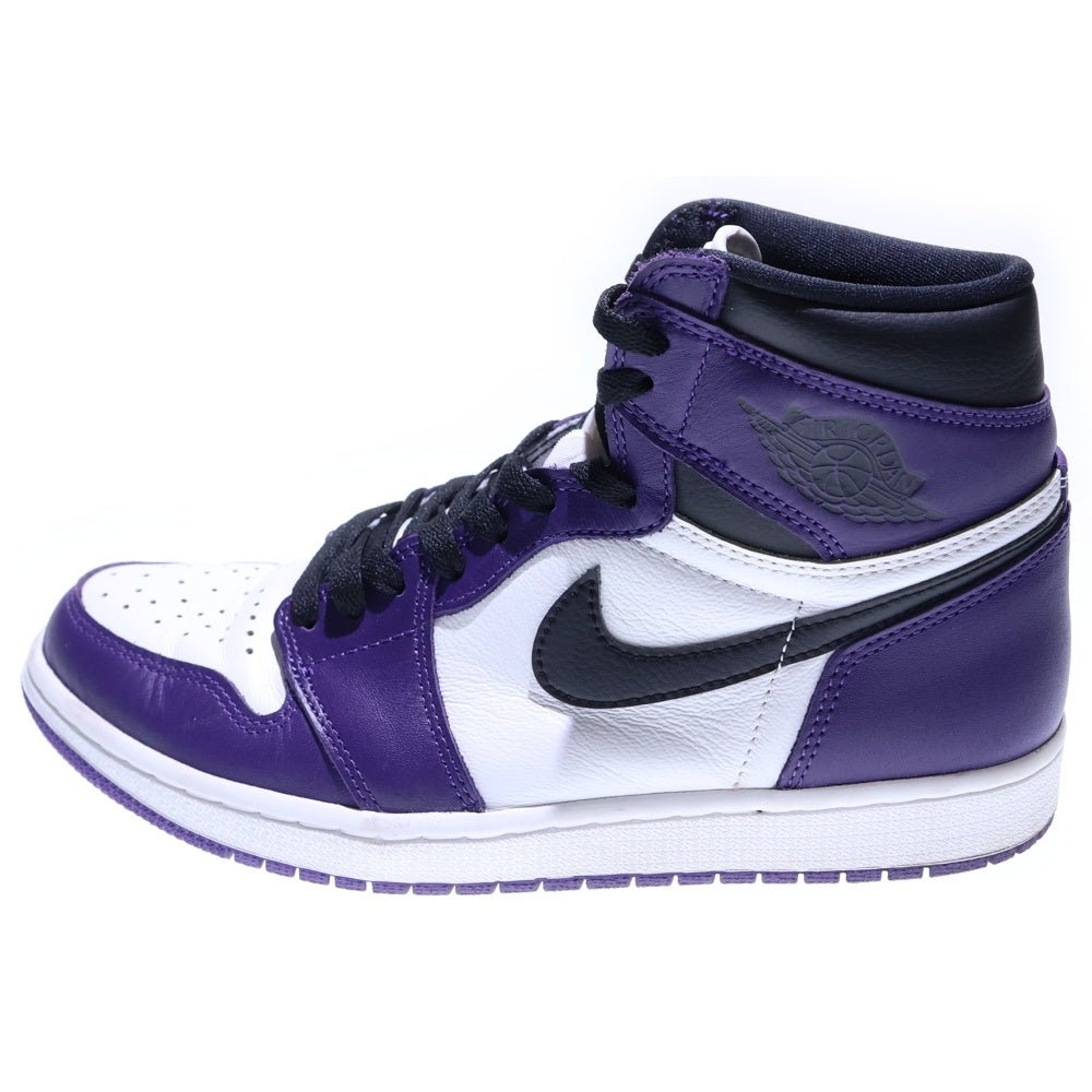 NIKE(ナイキ) AIR JORDAN1 RETRO HIGH OG COURT PURPLE 555088-500 エアジョーダン1 コートパープル ハイカットスニーカー ホワイト/パープル US9/27.0cm