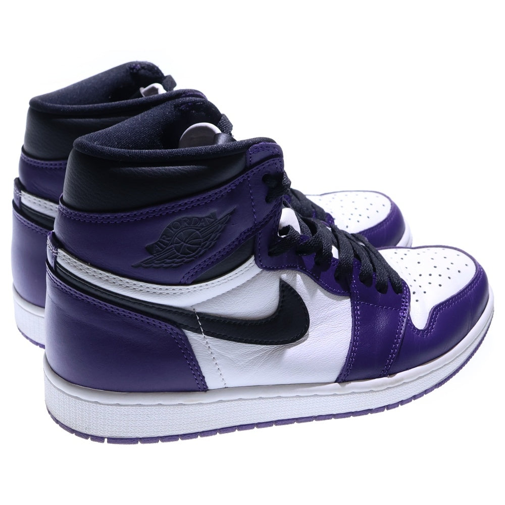 NIKE(ナイキ) AIR JORDAN1 RETRO HIGH OG COURT PURPLE 555088-500 エアジョーダン1 コートパープル ハイカットスニーカー ホワイト/パープル US9/27.0cm
