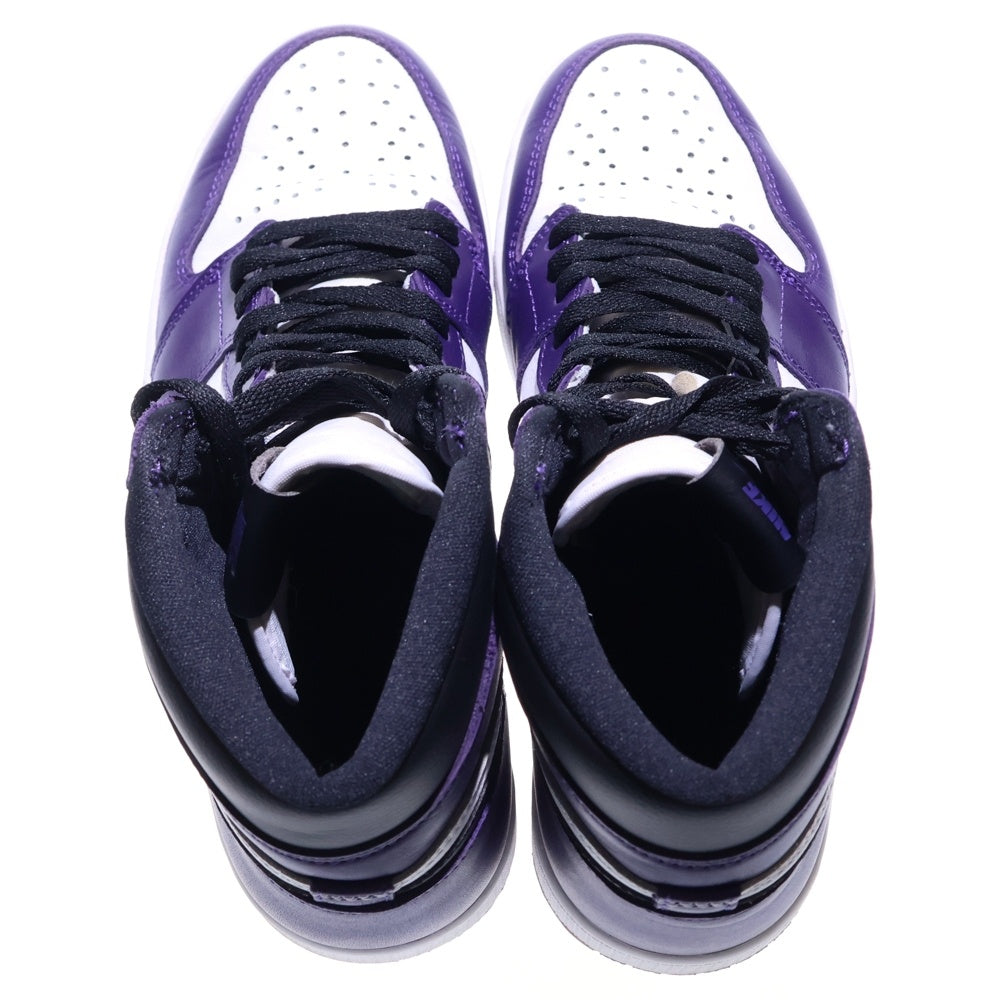 NIKE(ナイキ) AIR JORDAN1 RETRO HIGH OG COURT PURPLE 555088-500 エアジョーダン1 コートパープル ハイカットスニーカー ホワイト/パープル US9/27.0cm