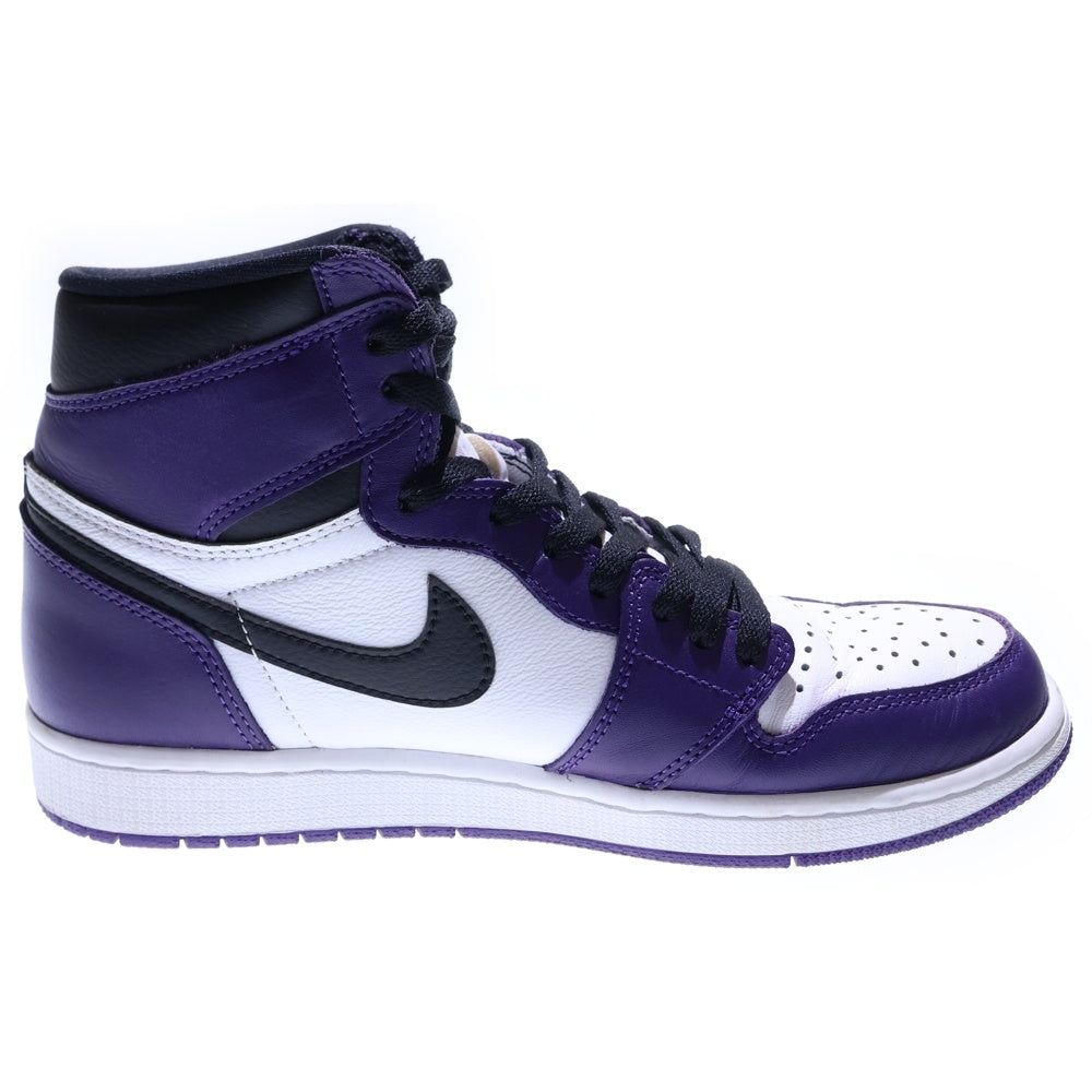 NIKE(ナイキ) AIR JORDAN1 RETRO HIGH OG COURT PURPLE 555088-500 エアジョーダン1 コートパープル ハイカットスニーカー ホワイト/パープル US9/27.0cm