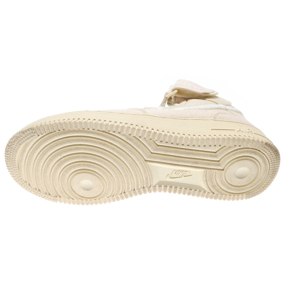 NIKE(ナイキ) ×STUSSY AIR FORCE 1 '07 MID SP Fossil DJ7841-200 ステューシー エアフォース1 ミッドカットスニーカー アイボリー US9/27.0cm