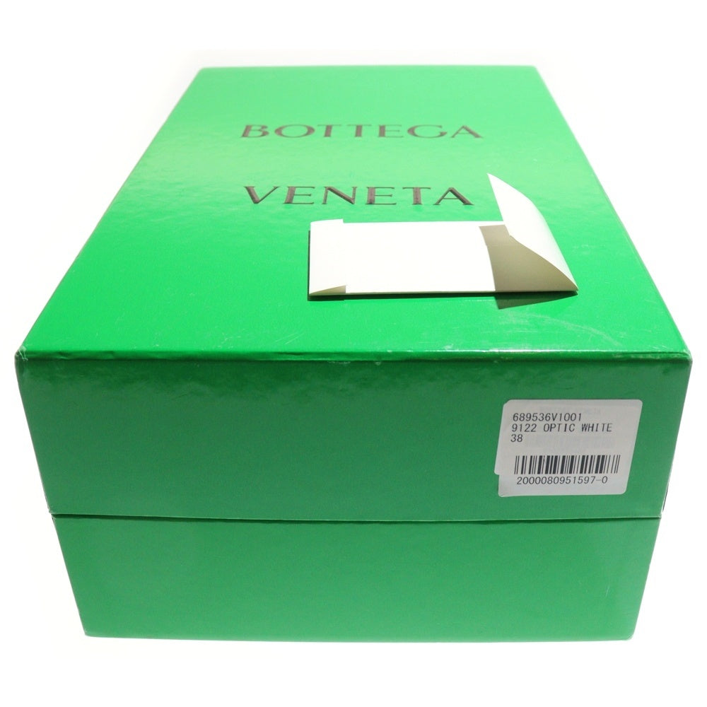 BOTTEGA VENETA(ボッテガヴェネタ) スクエアトゥ ストレッチ ウェッジサンダル ホワイト レディース