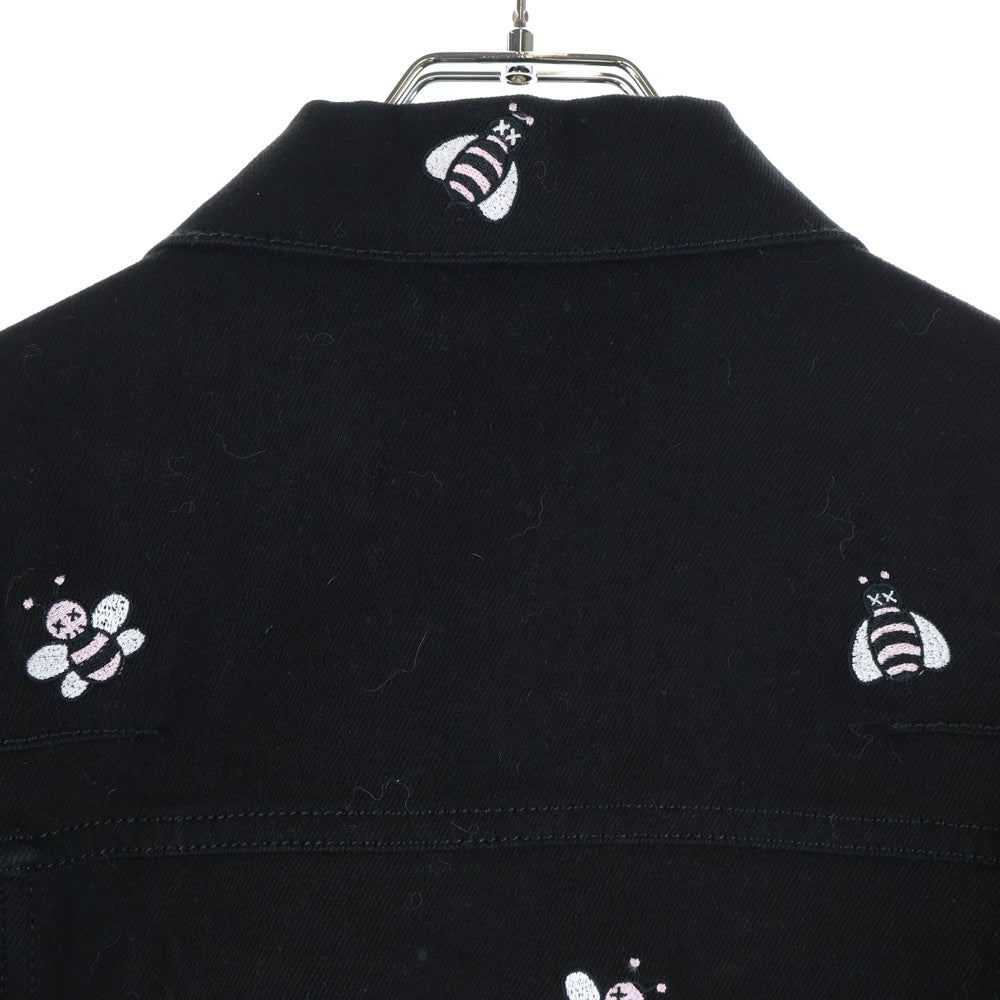 Dior HOMME(ディオールオム) ×KAWS 19SS Bee刺繍 トラッカーデニムジャケット 923C415W9493 ブラック