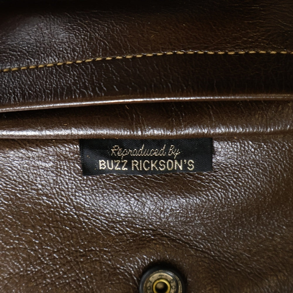 Buzz Rickson's(バズリクソンズ) A2 HAND PAINT night mission ハンドペイントレザージャケット ジップアップジャケット 42-18775-P ブラウン