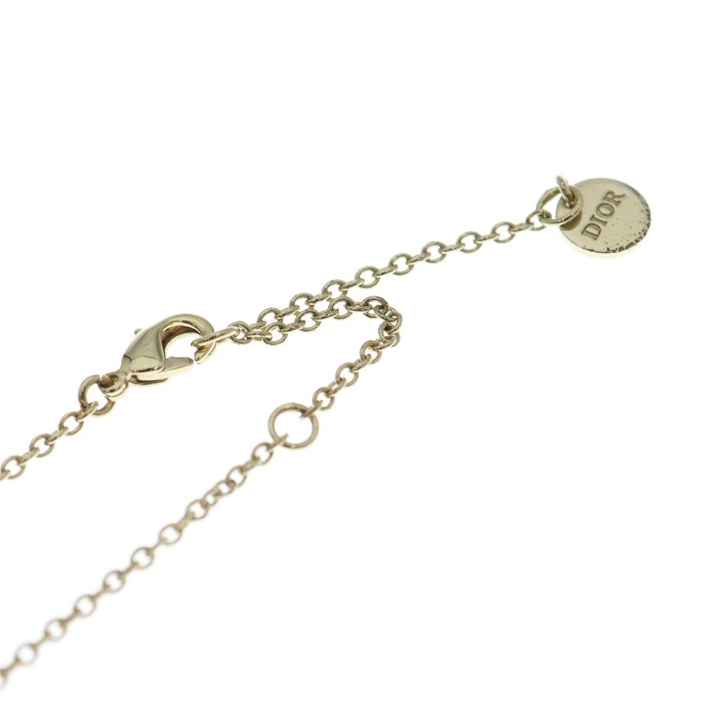 Christian Dior MONSIEUR(クリスチャンディオールムッシュ) CDロゴ ラインストーン ネックレス ゴールド