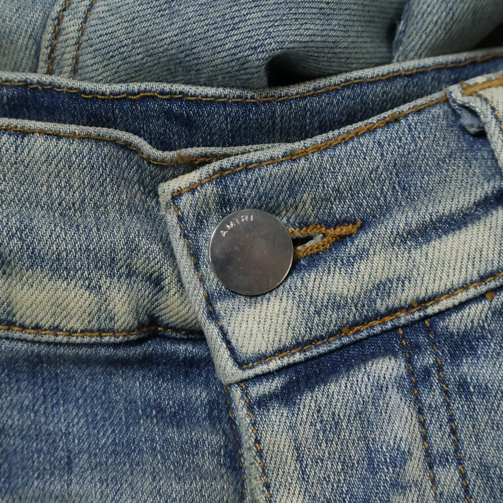 AMIRI(アミリ) MX1 JEANS 蛇腹 ダメージ加工 スキニー デニムパンツ インディゴ