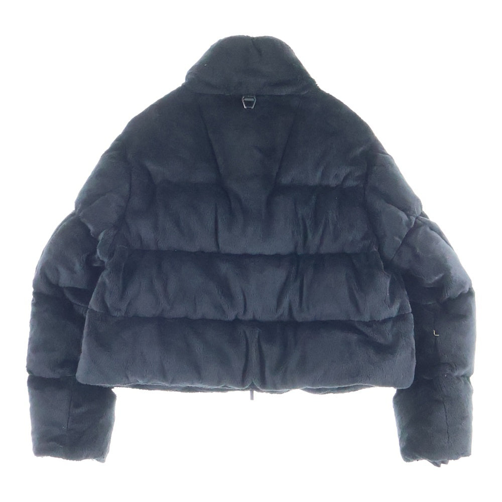 MONCLER(モンクレール) 22AW BOURDON H20931A00016 ボア ジップアップ ダウンジャケット ブラック レディース