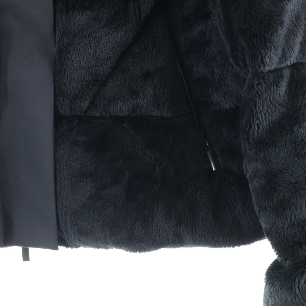 MONCLER(モンクレール) 22AW BOURDON H20931A00016 ボア ジップアップ ダウンジャケット ブラック レディース