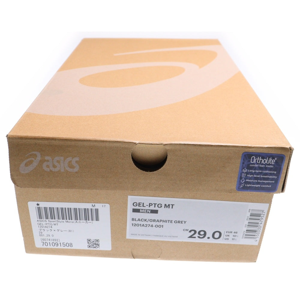 ASICS(アシックス) GEL-PTG MT 1201A274-001 ゲル ハイカットスニーカー ブラック US11/29.0cm