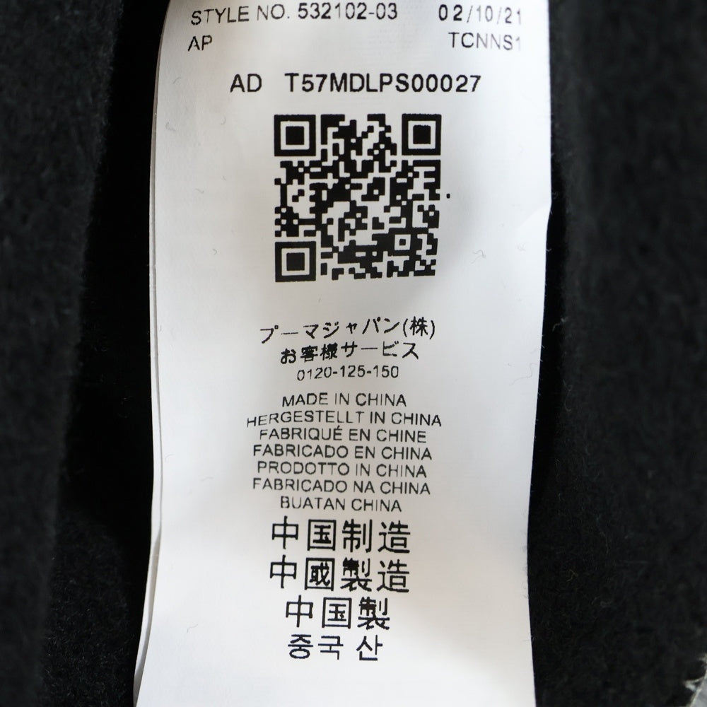 PUMA(プーマ) フロント刺繍プルオーバーパーカー 532102-03 ブラック