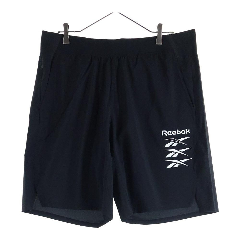 Reebok(リーボック) フロントロゴプリントショーツ ハーフパンツ GS6581 ブラック