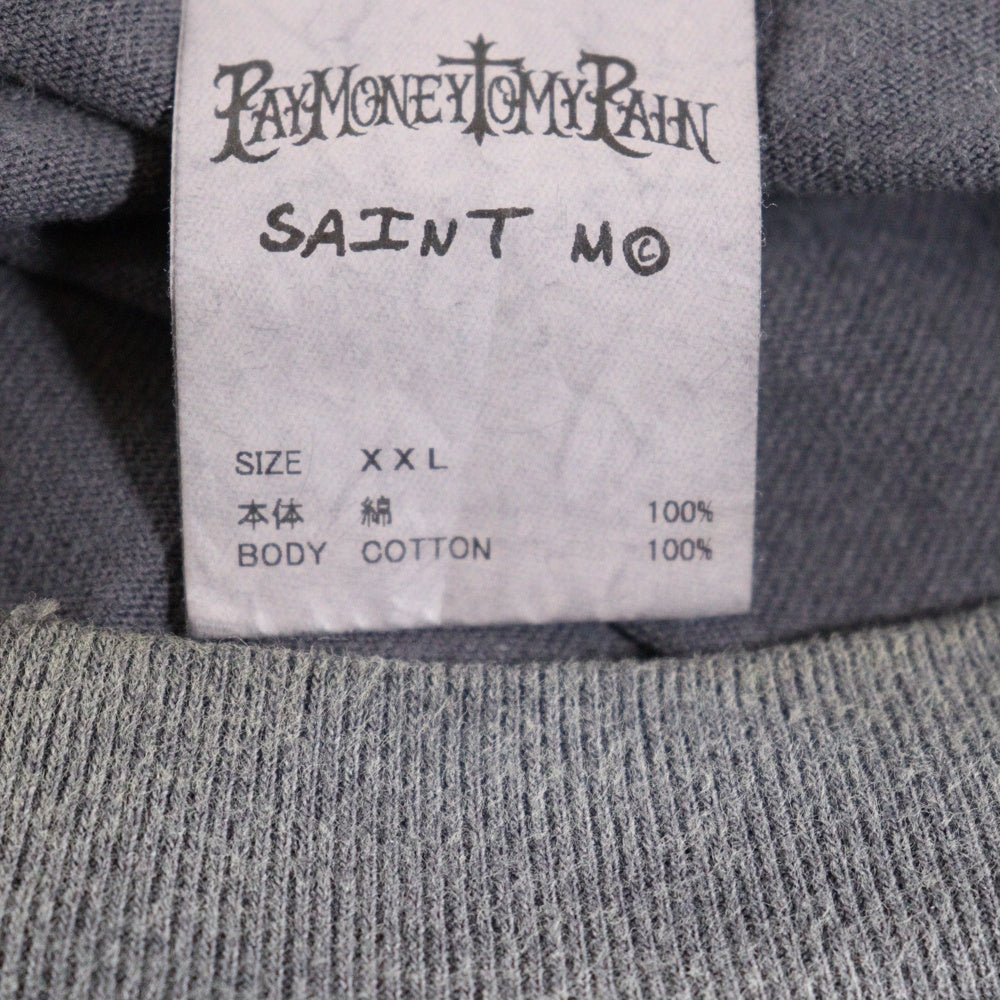 SAINT MICHAEL(セントマイケル) 24SS PTP LS TEE ヴィンテージ加工 長袖カットソー SM-YS8-0000-C50 グレー