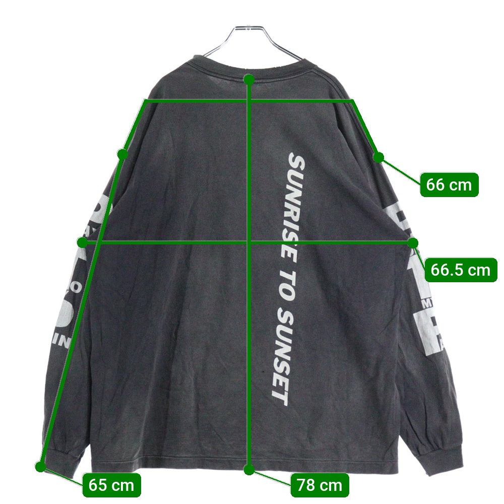 SAINT MICHAEL(セントマイケル) 24SS PTP LS TEE ヴィンテージ加工 長袖カットソー SM-YS8-0000-C50 グレー