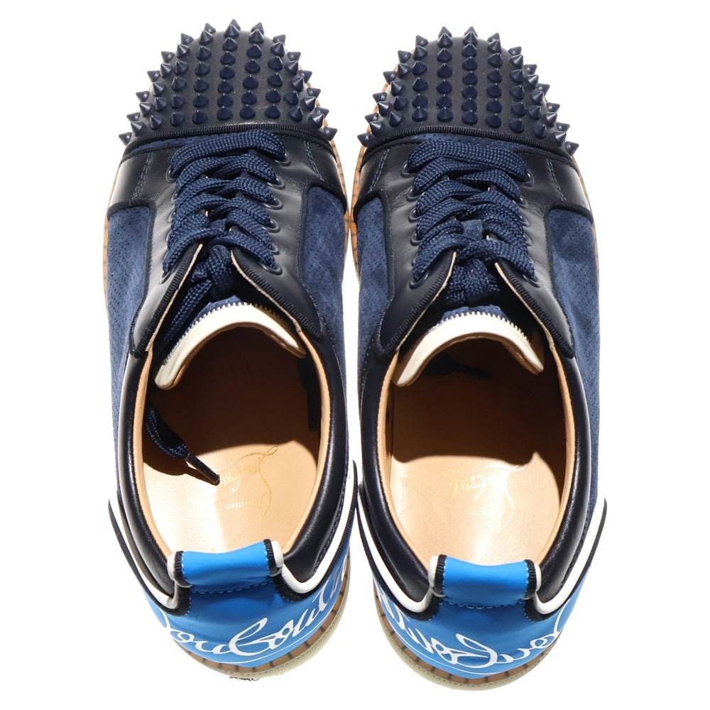 CHRISTIAN LOUBOUTIN(クリスチャンルブタン) SEAVASTE 2 スタッズ ローカットスニーカー ネイビー/ブラック