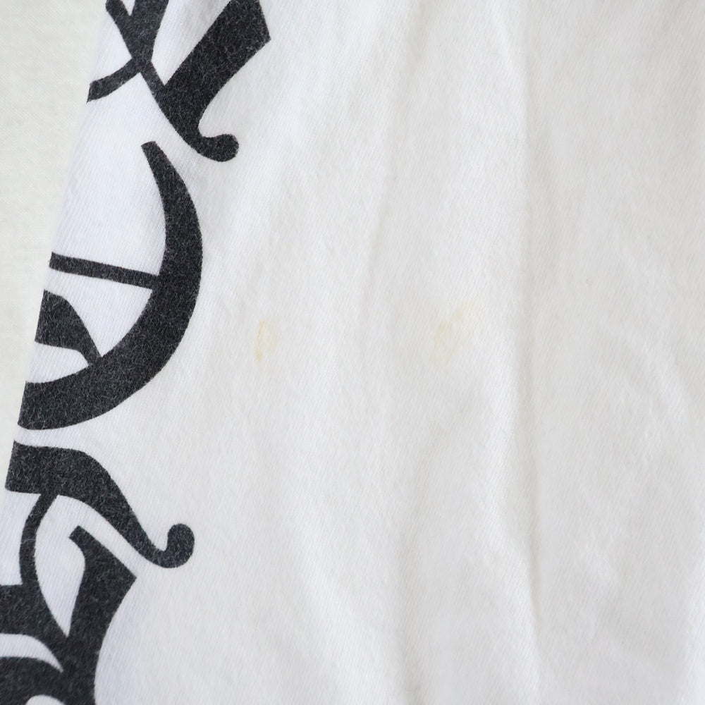 CHROME HEARTS(クロムハーツ) Neck Logo L/S Tee ネックロゴプリント長袖Tシャツ ホワイト