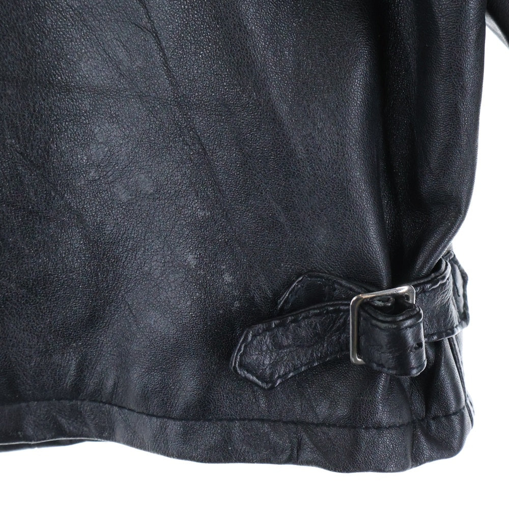 417 by EDIFICE(417バイエディフィス) 24SS ジップアップ カウレザージャケット ブラック 24-011-312-2003