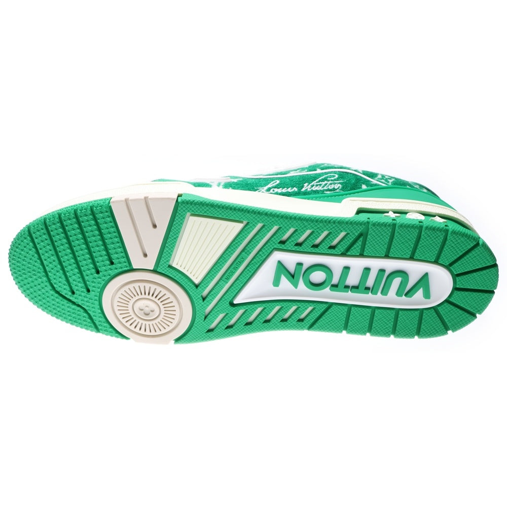 LOUIS VUITTON(ルイヴィトン) LV Trainer 1ABFS6 LVトレイナー ライン ベロアローカットスニーカー グリーン