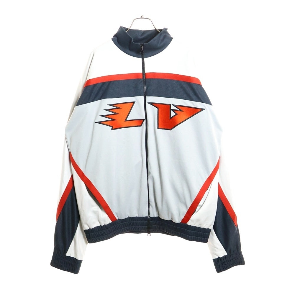 LOUIS VUITTON(ルイヴィトン) 22AW Embellished LV Graphic Hockey Track Jacket RM222 J67 HNY86W エンベリッシュド LVグラフィックホッケートラックジャケット ホワイト