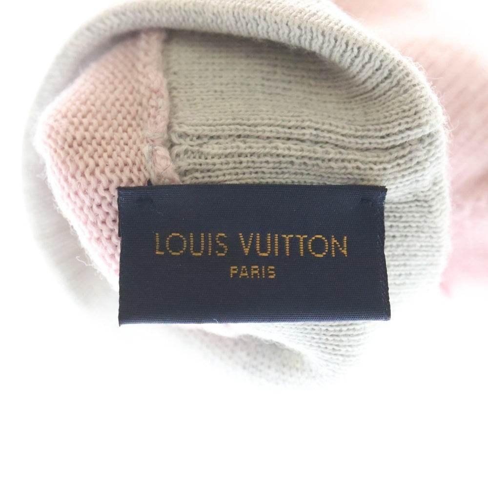 LOUIS VUITTON(ルイヴィトン) 19AW Gon Giant Pop Monogram Gloves M73904 ゴンジャイアント ポップモノグラム手袋 ピンク/グレー