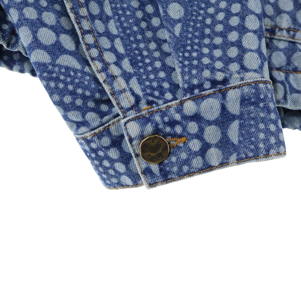 LOUIS VUITTON(ルイヴィトン) 23AW×YK Zipup Denim Bluzon Dot RM232H YN3 HOA30W 草間彌生 ドット柄ジップアップデニムブルゾンジャケット インディゴ