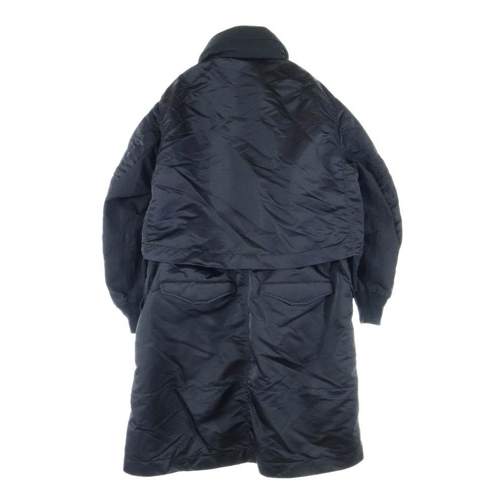 Sacai(サカイ) 22SS Nylon Twill Mix Coat ナイロンツイルミックスコート 22-02706M ブラック