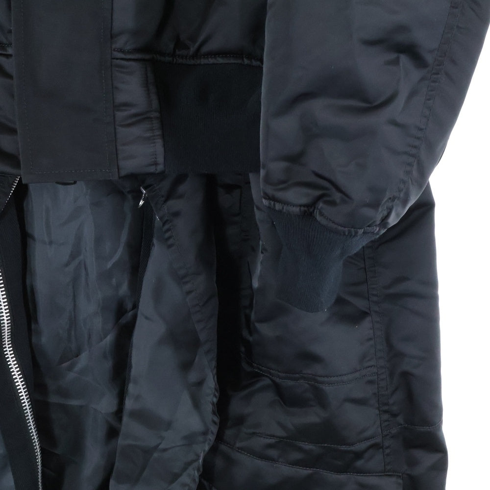 Sacai(サカイ) 22SS Nylon Twill Mix Coat ナイロンツイルミックスコート 22-02706M ブラック