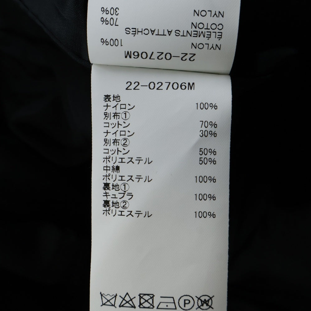 Sacai(サカイ) 22SS Nylon Twill Mix Coat ナイロンツイルミックスコート 22-02706M ブラック