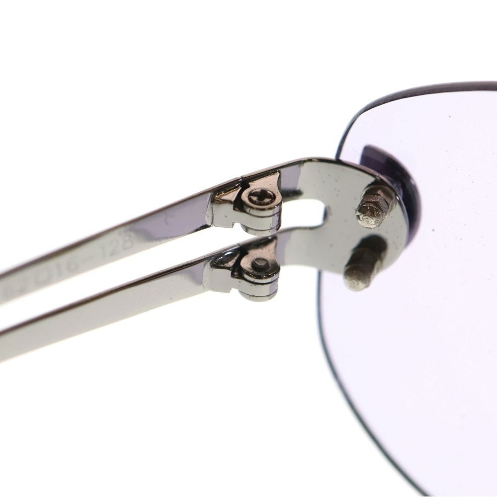 DOLCE & GABBANA(ドルチェアンドガッバーナ) ティアドロップ リムレス サングラス DG446S 眼鏡 シルバー/パープル