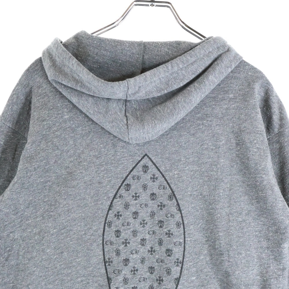 CHROME HEARTS(クロムハーツ) OLD バックフレアニープリント ジップアップパーカー グレー