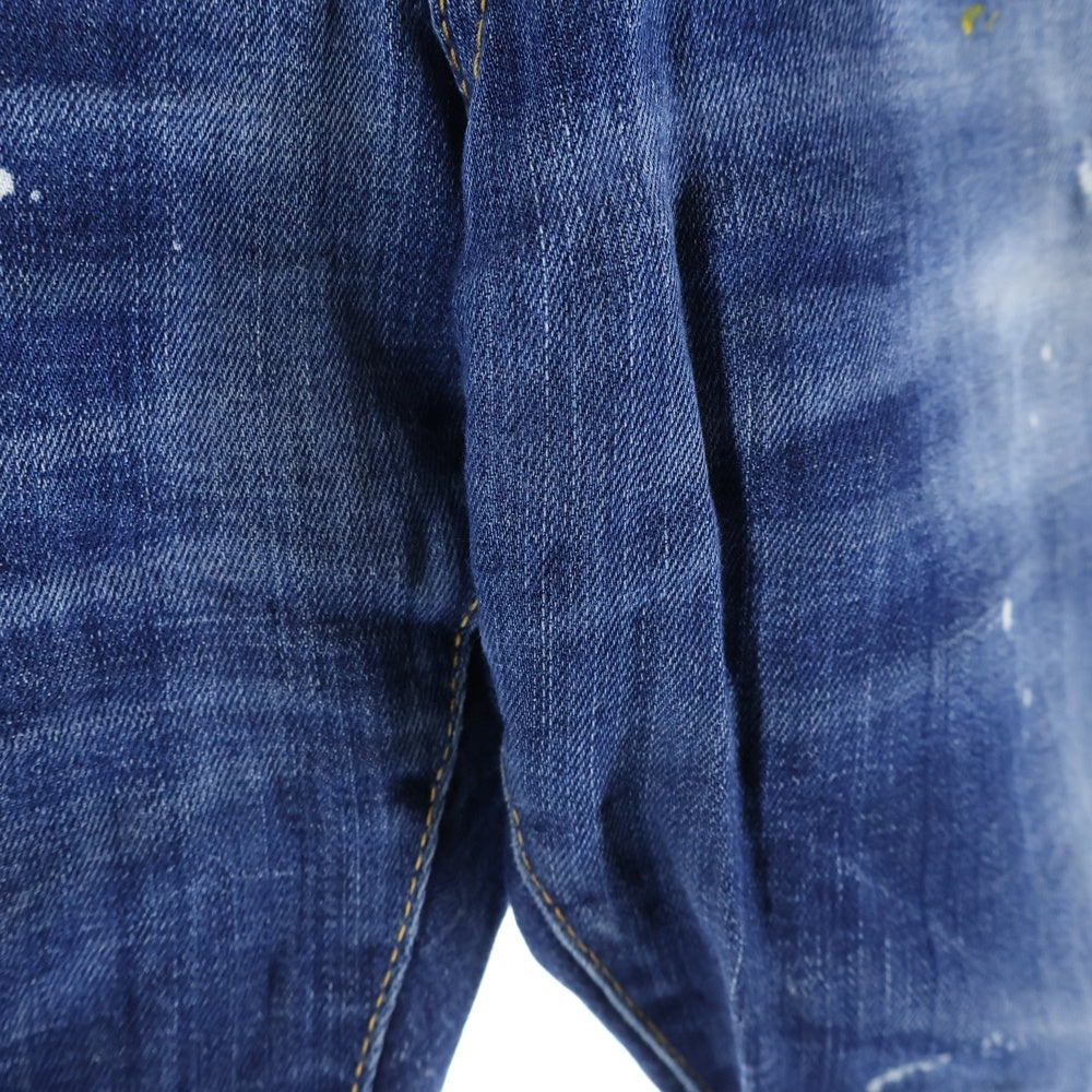 DSQUARED2(ディースクエアード) SEXY TWIST JEAN ペイントデニム デニムパンツ S74LB1023 インディゴ