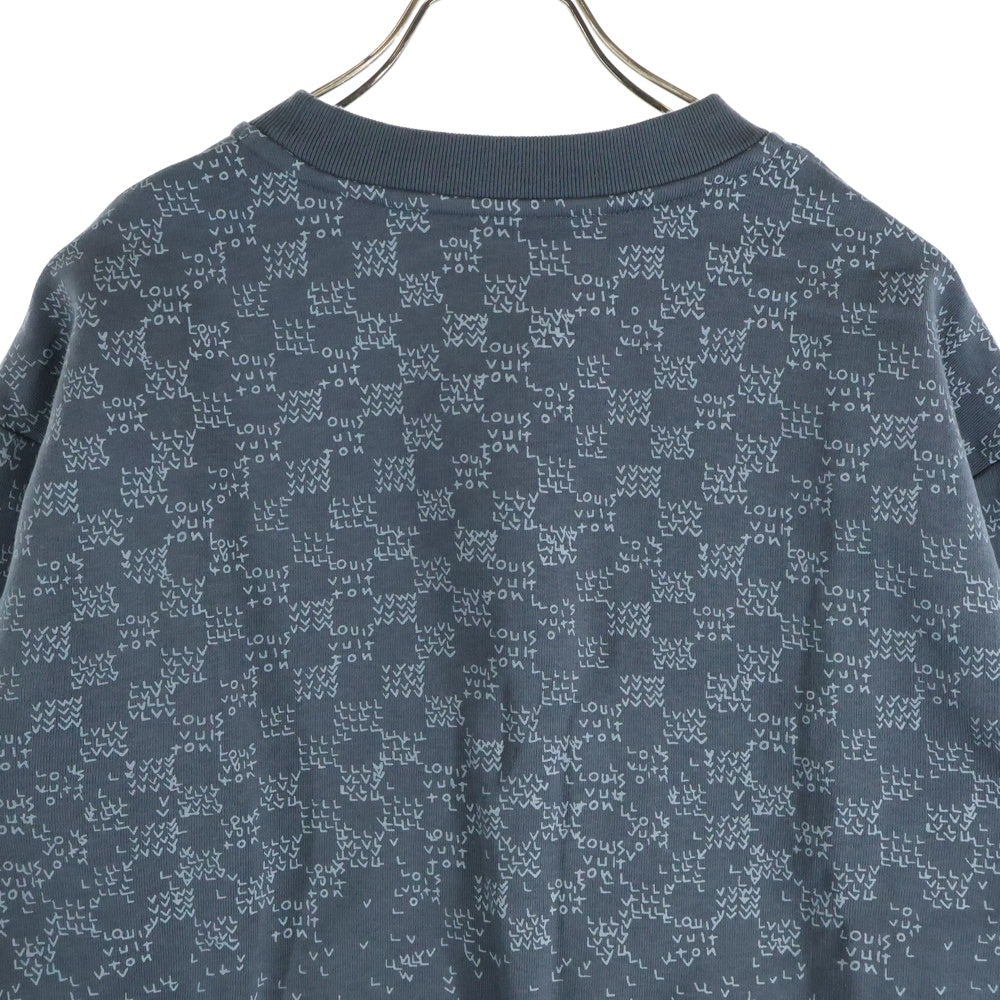 LOUIS VUITTON(ルイヴィトン) ダミエスプレッドプリンテッド スウェット グレー RM222M IHN HNY11W