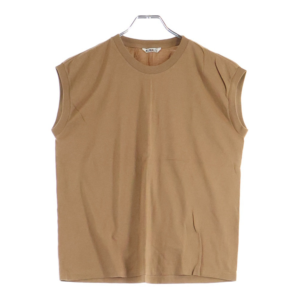 AURALEE(オーラリー) 19SS SEAMLESS CREW NECK SLEEVELESS A9ST07ST ノースリーブ Tシャツ カットソー ブラウン