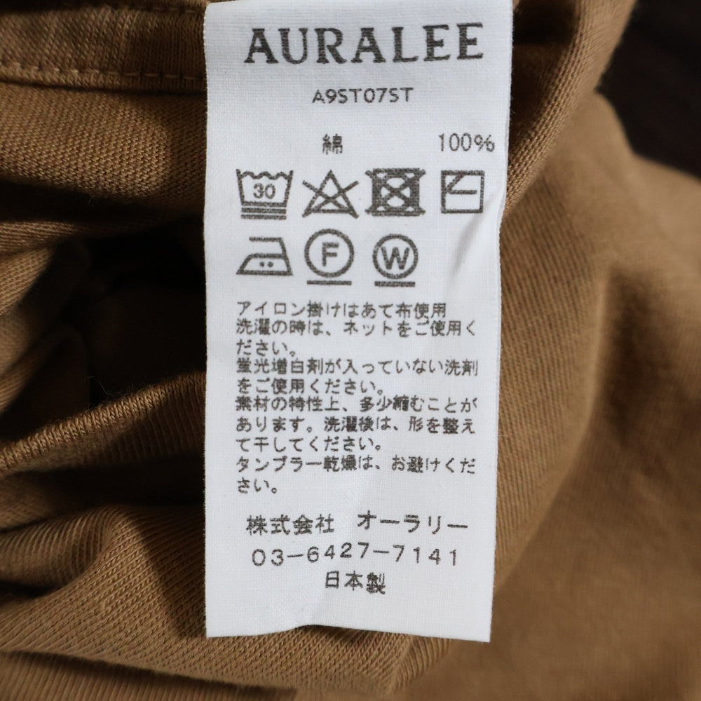 AURALEE(オーラリー) 19SS SEAMLESS CREW NECK SLEEVELESS A9ST07ST ノースリーブ Tシャツ カットソー ブラウン