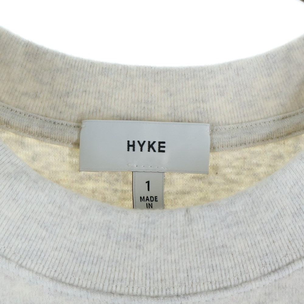 HYKE(ハイク) HEAVY WEIGHT CREW NECK HALF SLV TEE 202-12282 半袖Tシャツ カットソー グレー
