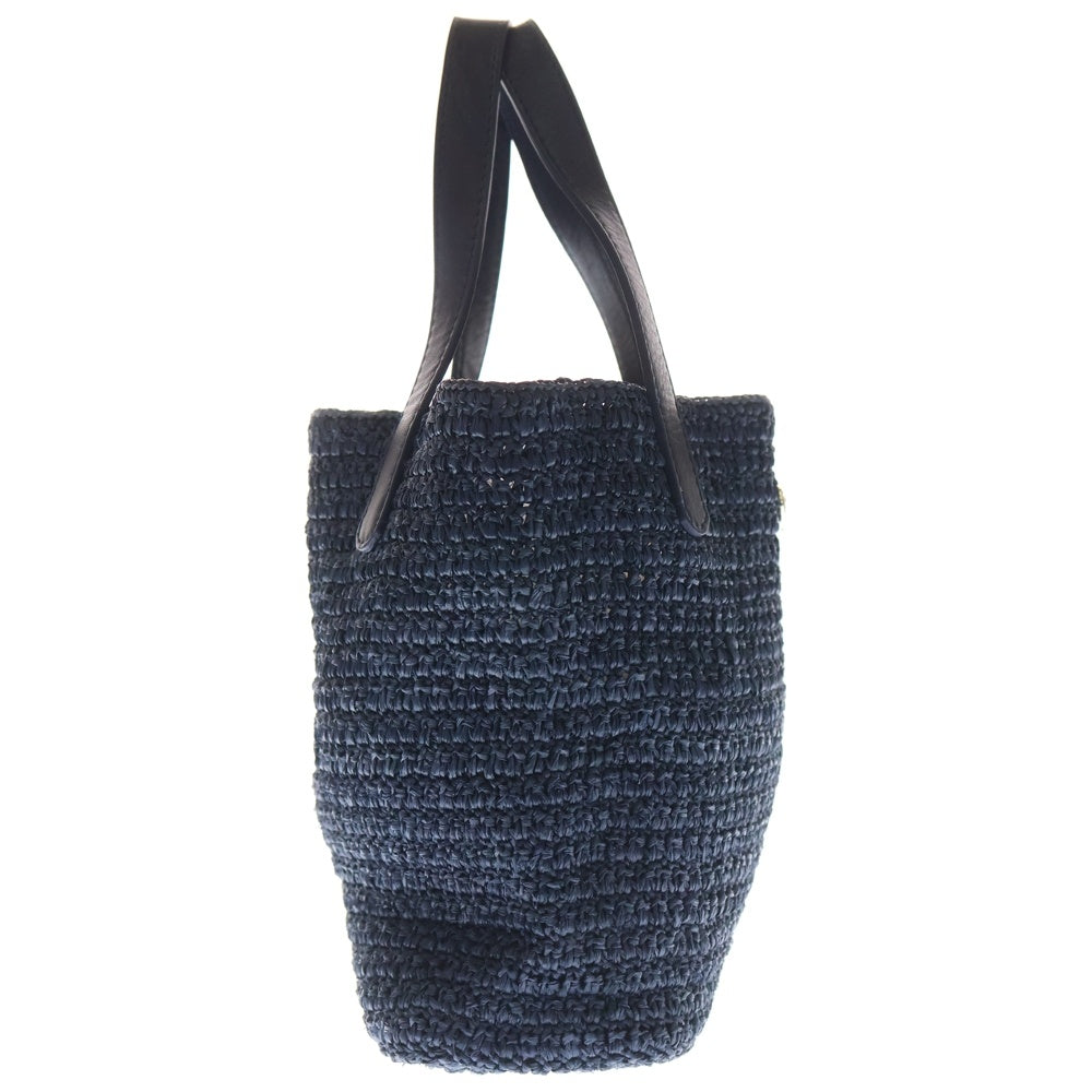 HELEN KAMINSKI(ヘレンカミンスキー) ラフィア ミニトートバッグ ハンドバッグ ネイビー