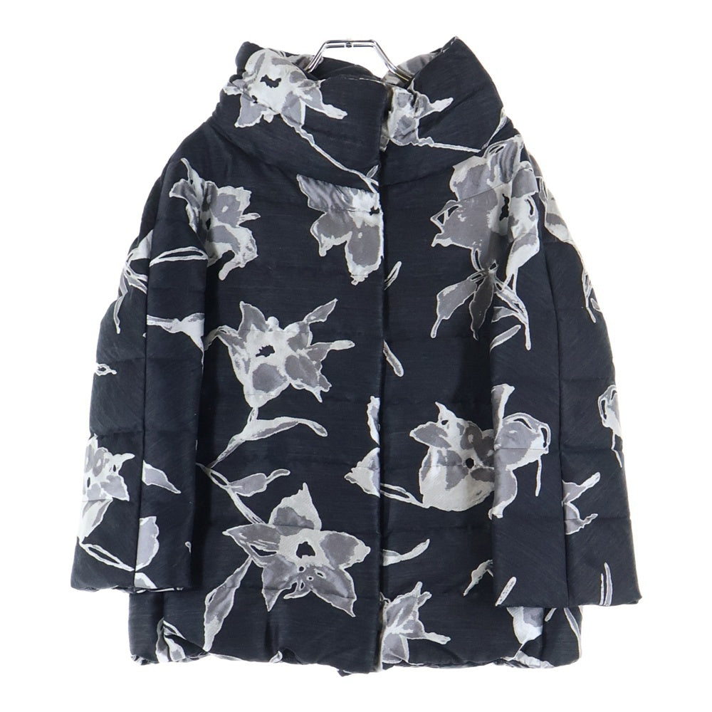 HERNO(ヘルノ) Floral patterned ダウンジャケット レディース ブラック PI0509D-13330