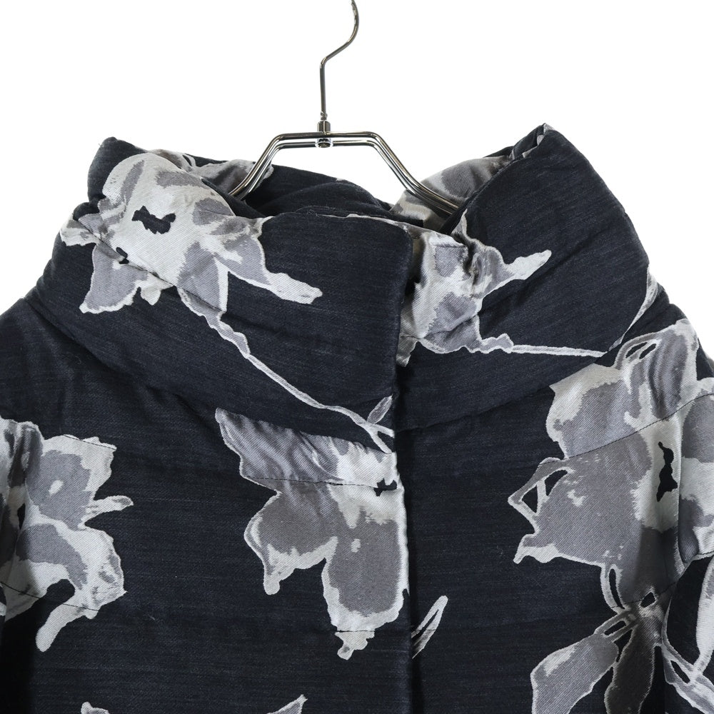 HERNO(ヘルノ) Floral patterned ダウンジャケット レディース ブラック PI0509D-13330