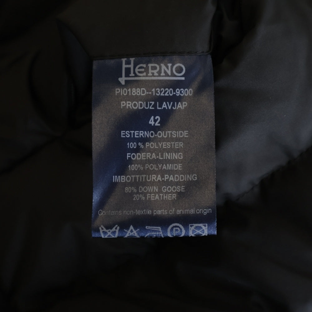 HERNO(ヘルノ) ロング ライトダウンベスト ブラック レディース PI0188D-13220