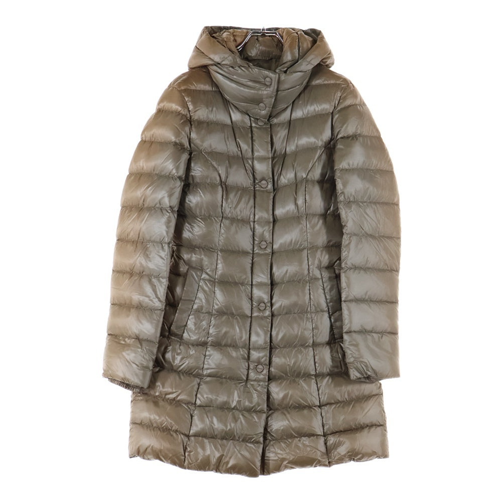 HERNO(ヘルノ) フード ジップアップ ダウンコート ブラウン レディース PI0045D-12017