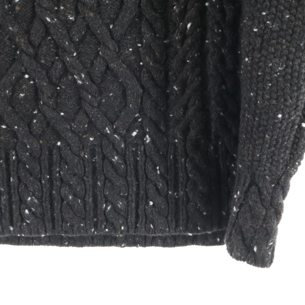 AURALEE(オーラリー) ウールベビー アルパカ ケーブルニットセーター ブラウン A21AT03TC