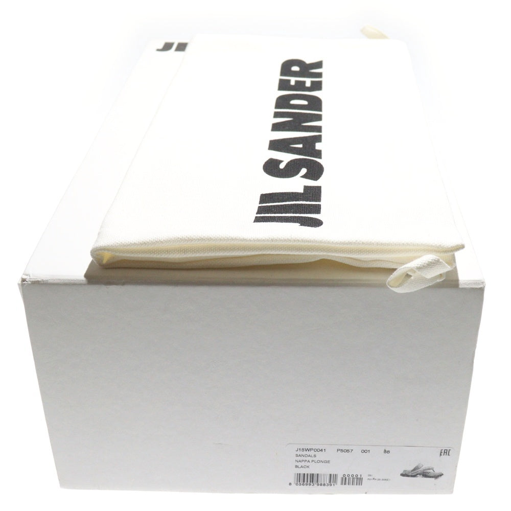 JIL SANDER(ジルサンダー) プラットフォーム レザーサンダル ブラック レディース J15WP0041