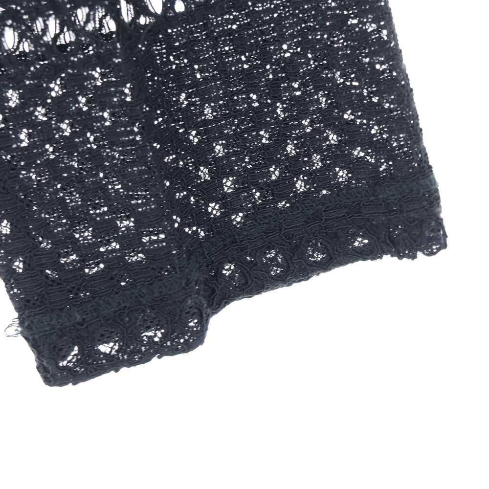 Needles(ニードルス) 19SS ラッセルレースカットソー 長袖Tシャツ ブラック EJ223