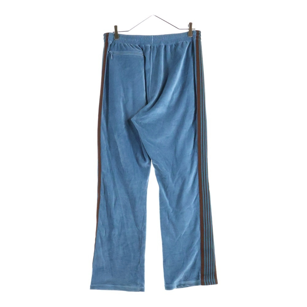Needles(ニードルス) 23SS Narrow Track Pant MR293 バタフライ刺繍 ベロア トラックパンツ ブルー