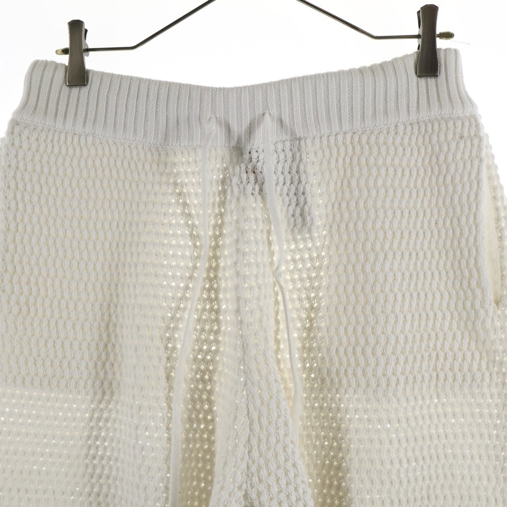 CASABLANCA(カサブランカ) Sporty Crochet Shorts MS25-KW-921-01 スポーティ クロシェット ニットショートパンツ ホワイト
