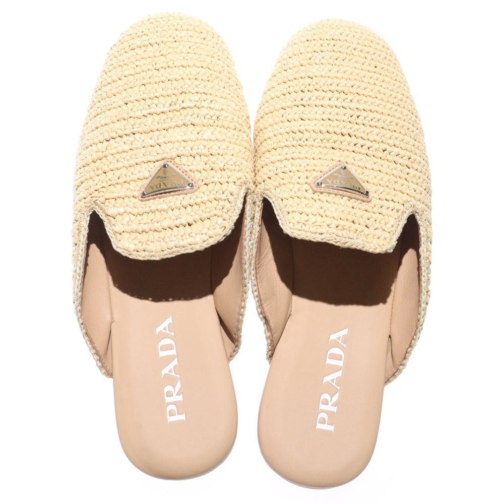 PRADA(プラダ) クロシェ ミュール サンダル ベージュ 2S2984
