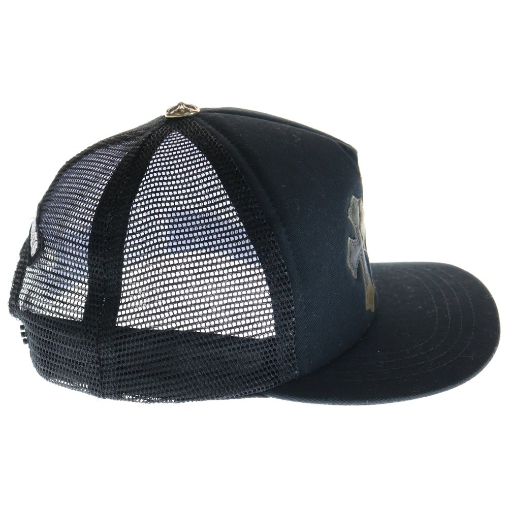 CHROME HEARTS(クロムハーツ) Cemetery Cross Patch Trucker Cap セメタリークロスパッチ トラッカー ベースボールキャップ 帽子 ブラック/カモ