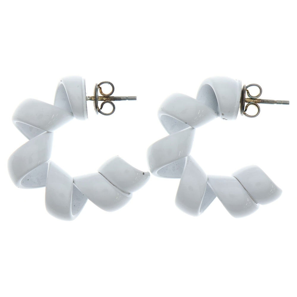 BOTTEGA VENETA(ボッテガヴェネタ) ツイスト フープ ピアス ホワイト